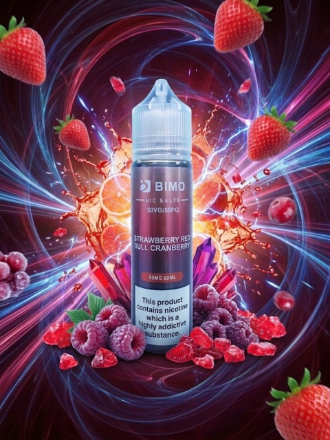 Bimo 60ml 5% Strawberry red bull cranberry