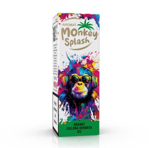 Longfill Aromat Monkey Splash Granat Zielona Herbata Ice 60ml